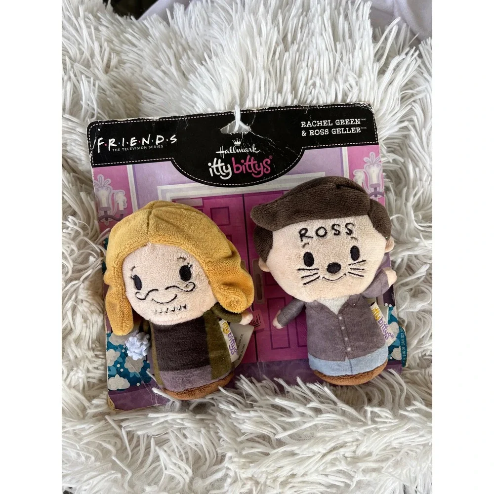 Hallmark Itty Bittys Friends Rachel Green Ross Geller Vegas Wedding Plush Set‎
